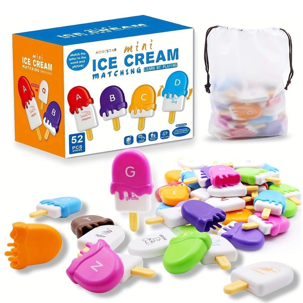 Learning Resources Montessori Mini Alphabet ABC Ice Cream Pops  (NWT)